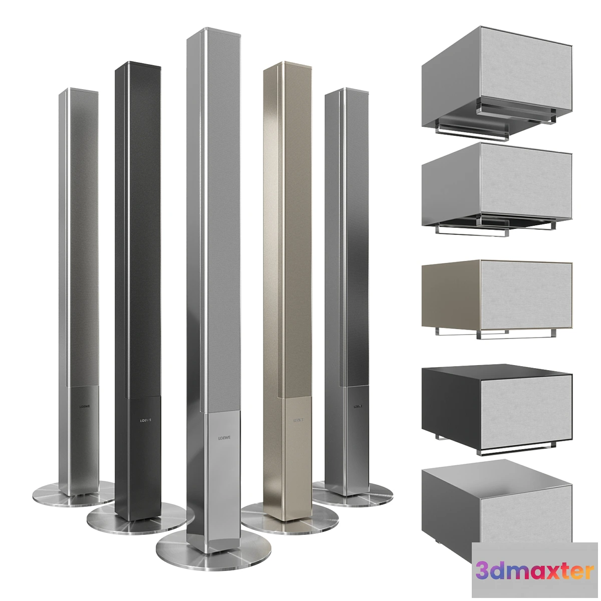 1397572 - Individual Sound Subwoofer Highline & Stand Speaker Loewe 3D Max