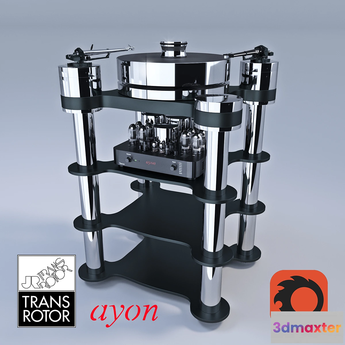 1413872 - TRANSROTOR RONDINO NERO FMD & AYON AUDIO TRITON 3D Max