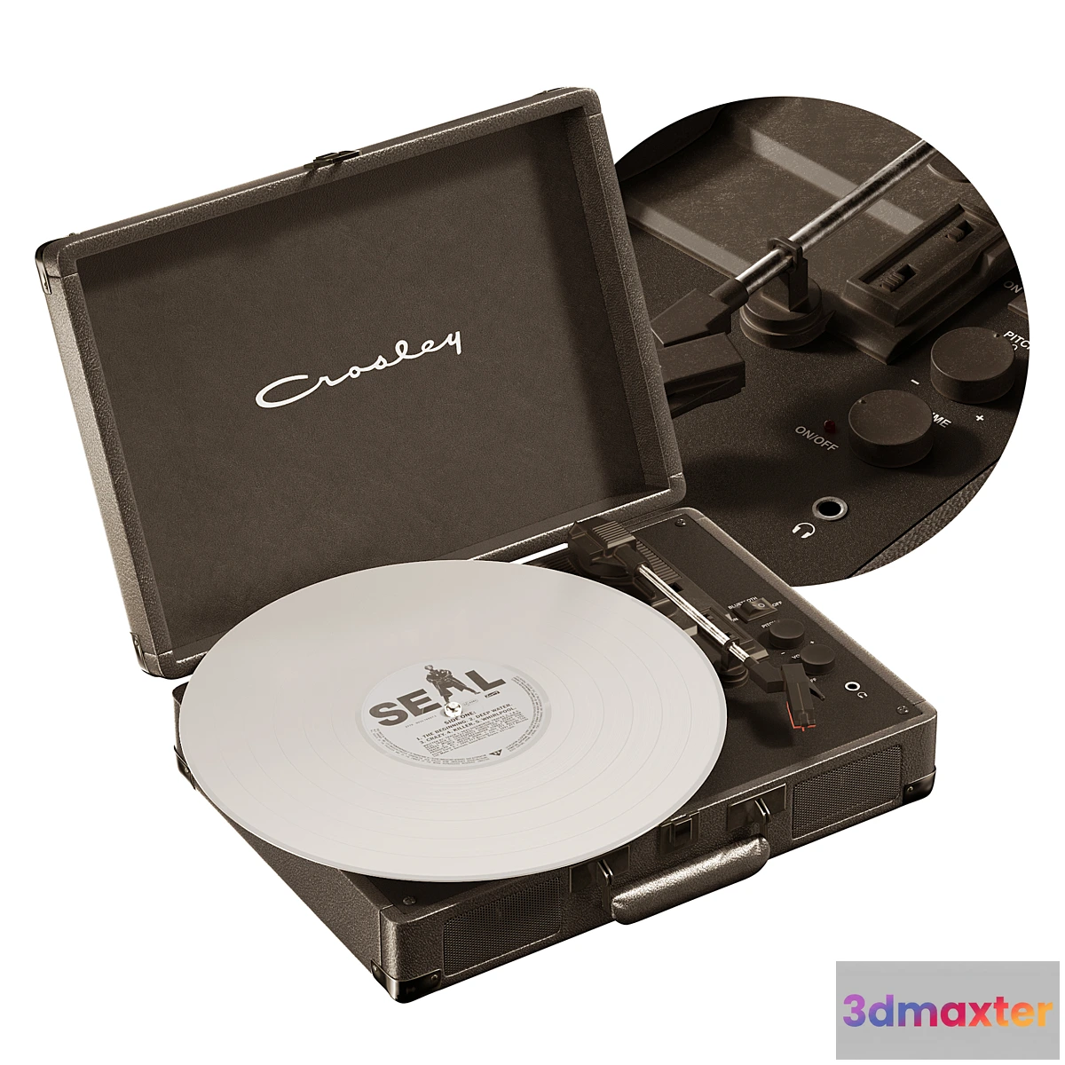 844293 - Crosley UO Exclusive Black Star Cruiser Bluetooth Record Player - No.3