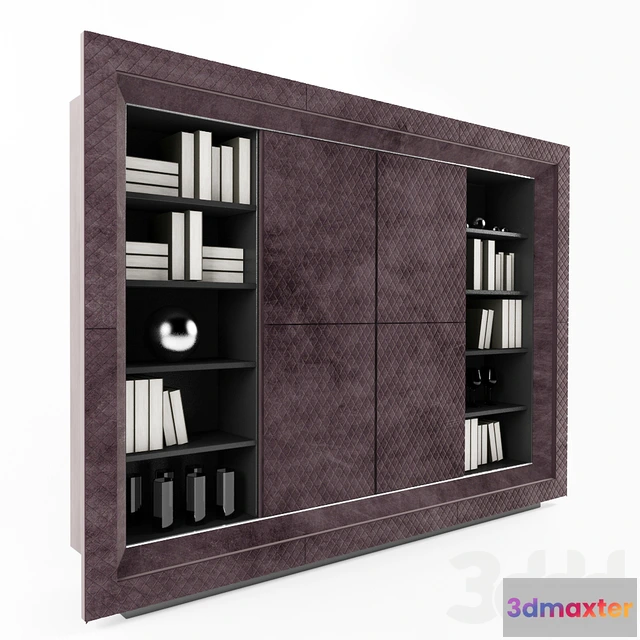 1077762 - Contemporary Quilted Nubuck Italian TV Cabinet - 211319