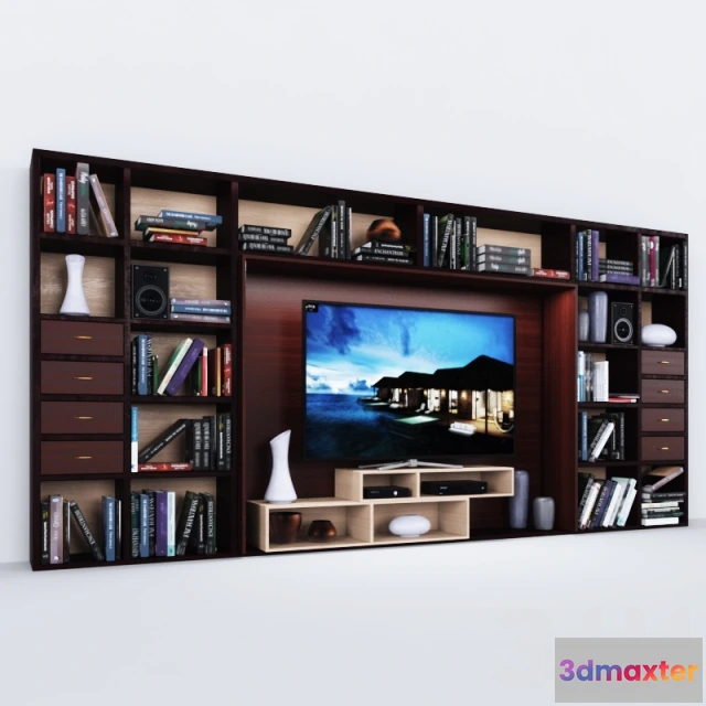 1094948 - wardrobe with sumsung tv and books - 228505