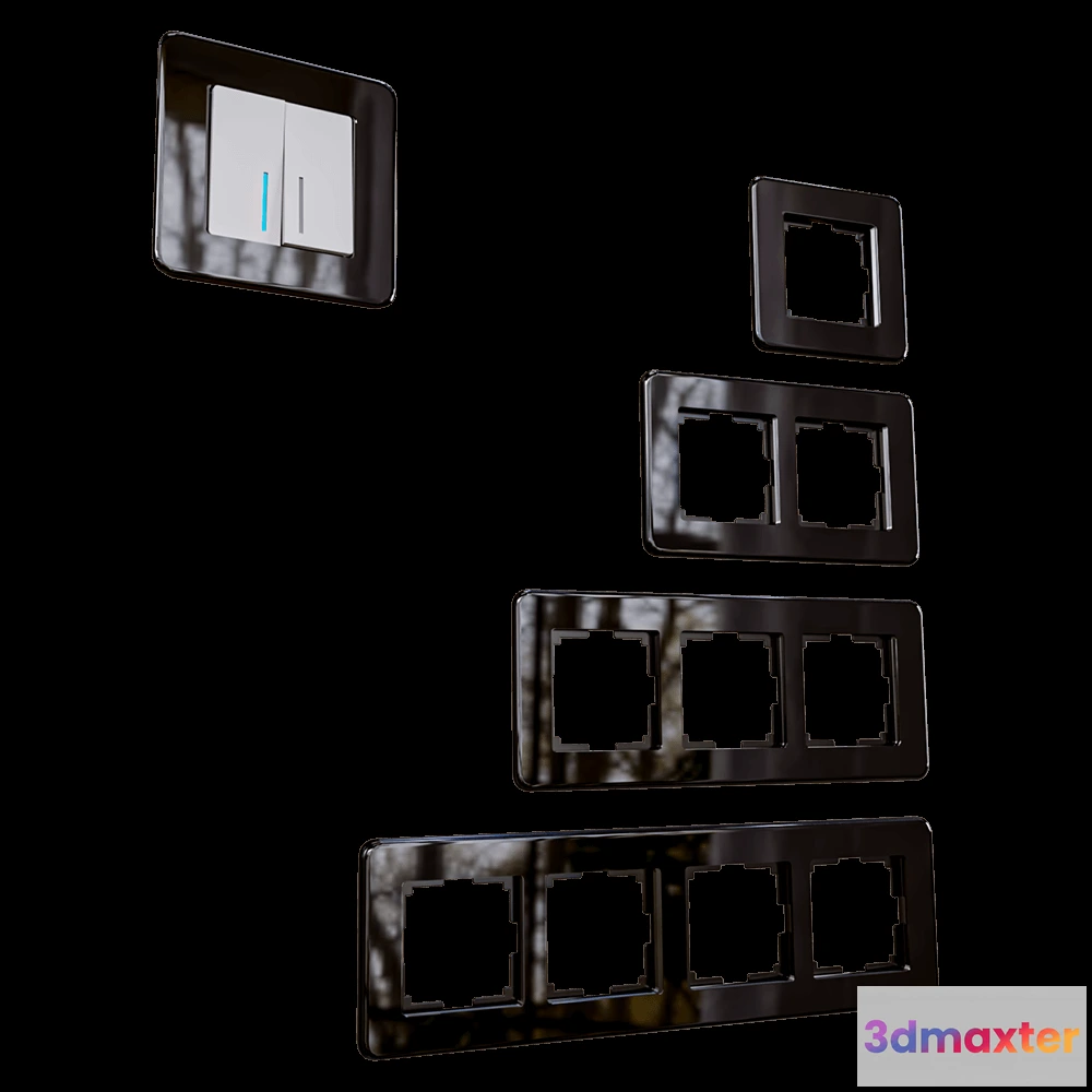 1668252 - Werkel - Sockets and switches Elite Grafit 3D Max