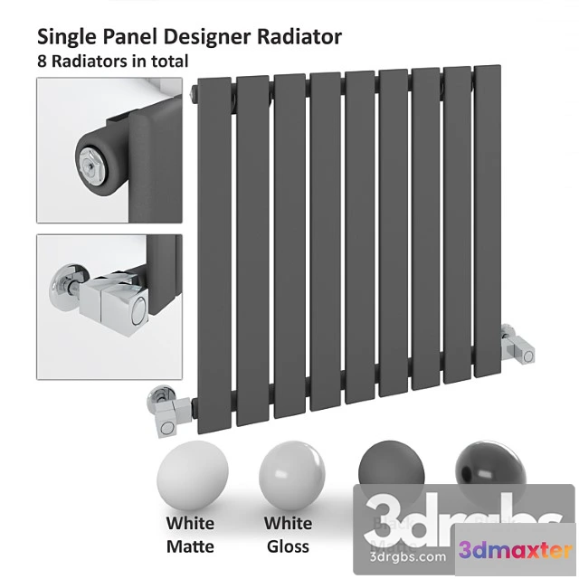 1065476 - Single panel radiator - milano alpha radiator
