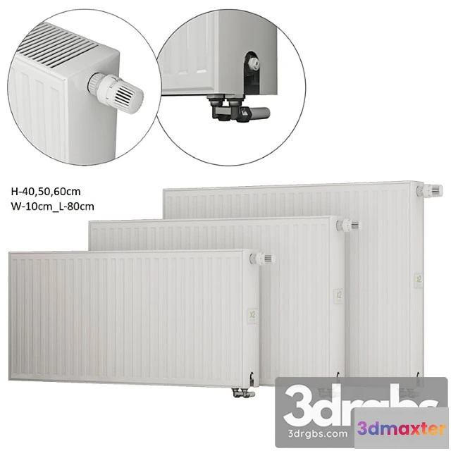 1065496 - Steel panel radiators kermi therm-x2 profil l-80