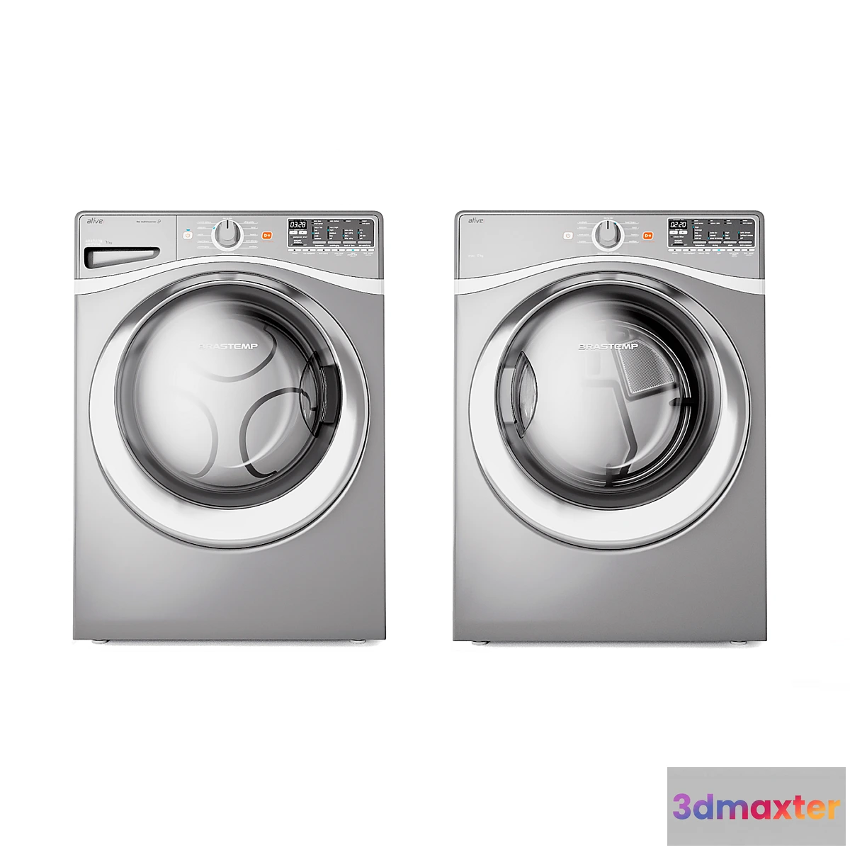 1280918 - Washer and Dry Machines 3D Max