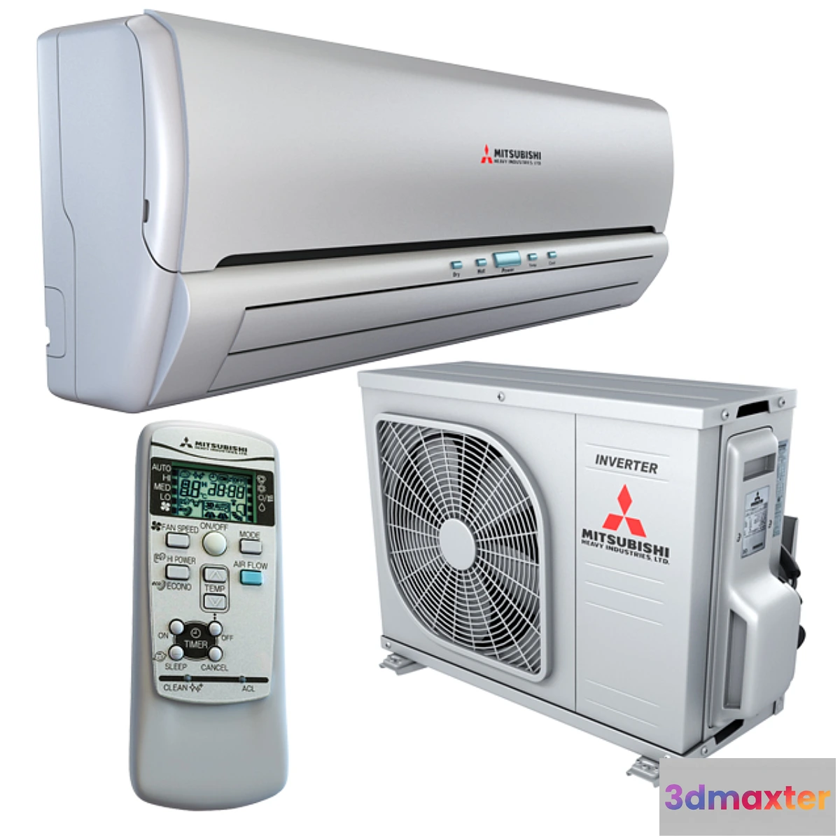 1308718 - air conditioning Mitsubishi - No.2 3D Max