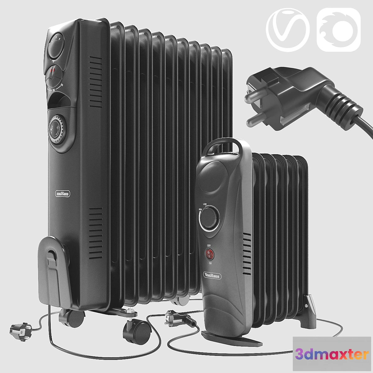 1406554 - VonHaus portable radiators 3D Max