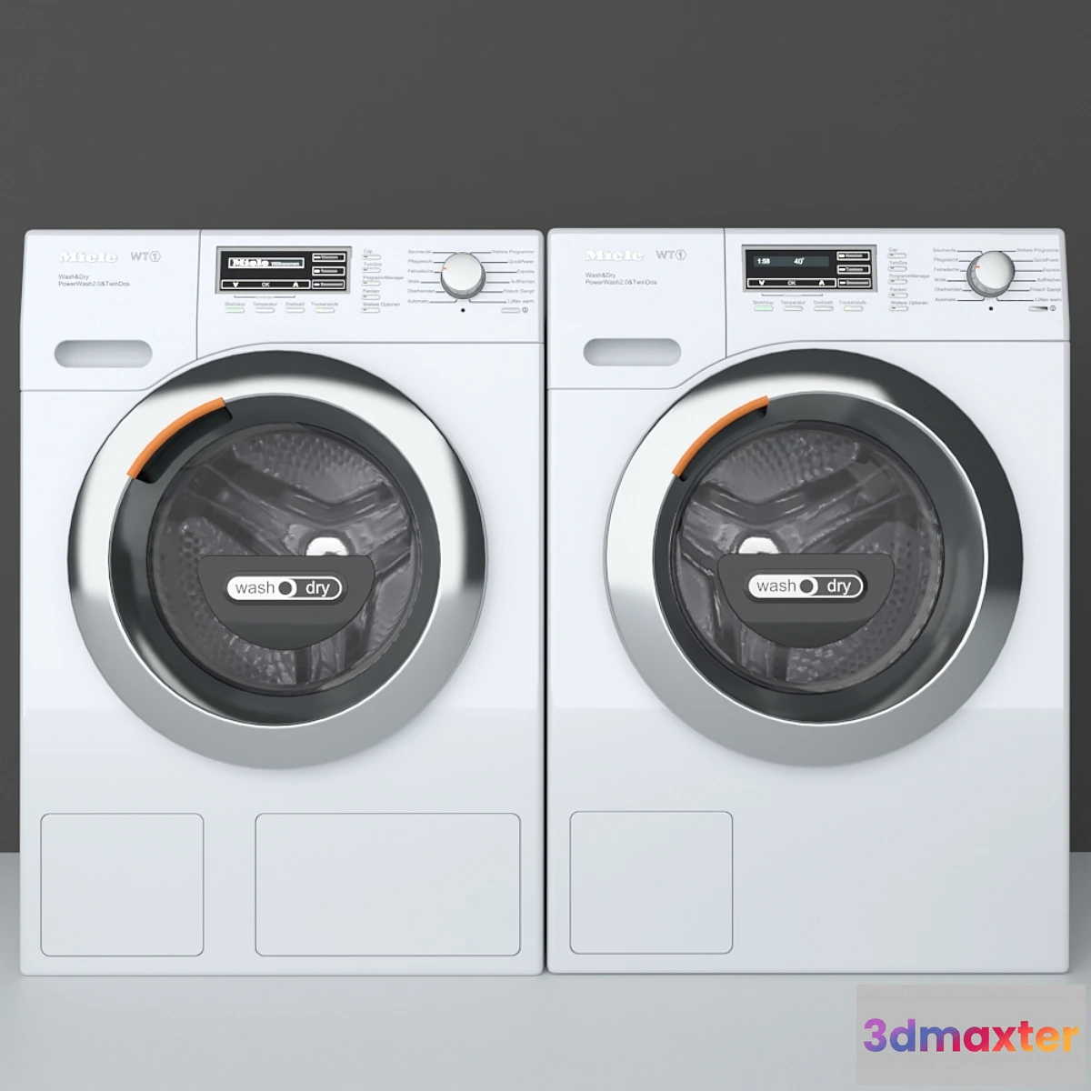 1417364 - Set Miele WTH 130 and WTF 130 3D Max