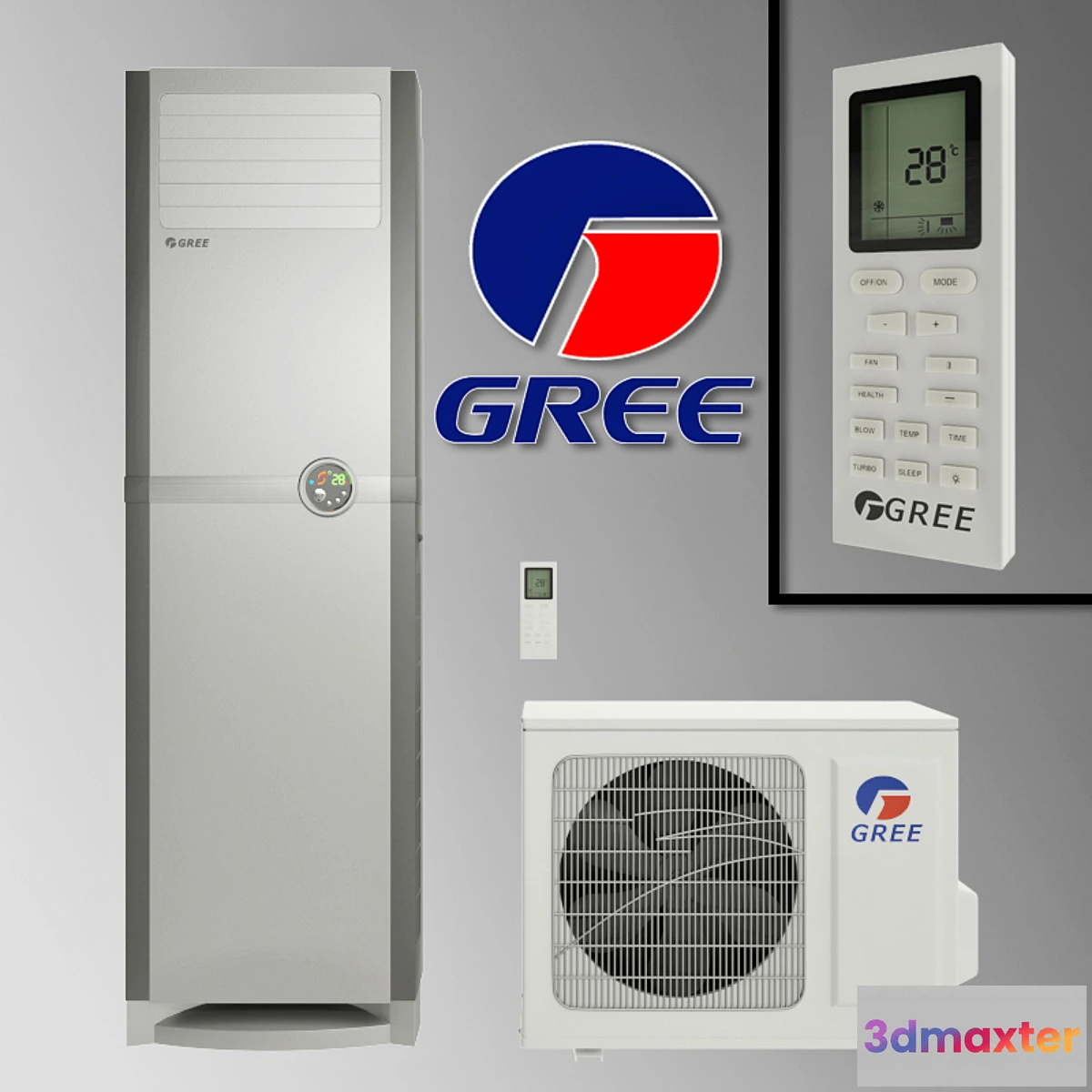1467162 - Column conditioning GREE Cooling Bay 3D Max