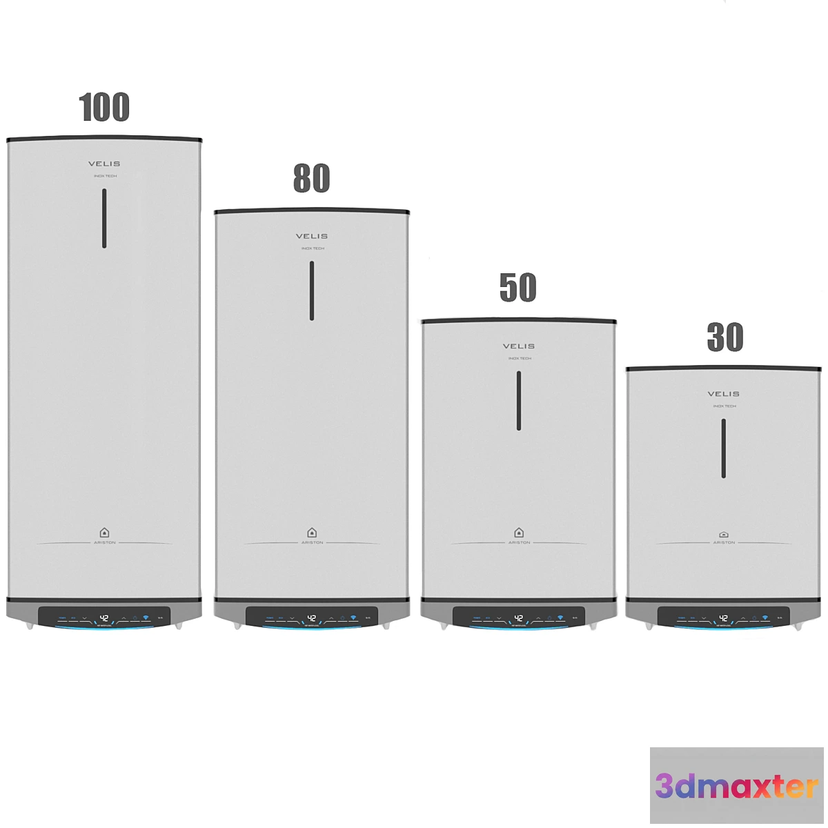 1475978 - Electric water heater set ARISTON VELIS LUX INOX PW ABSE WIFI 3D Max