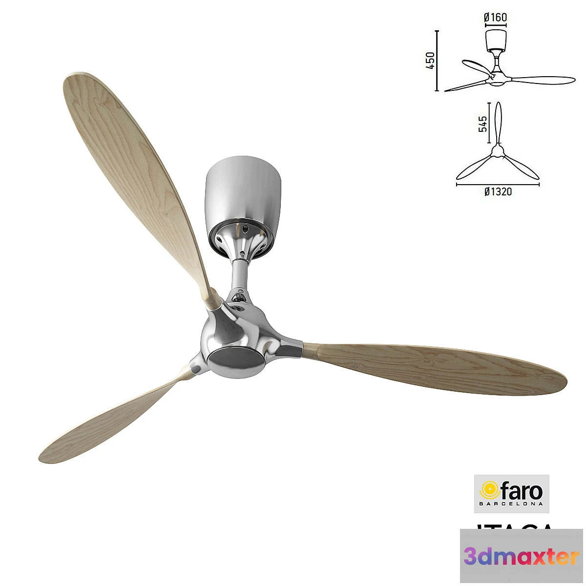 635963 - Ceiling fan Faro Itaca