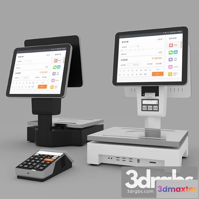 1066106 - Cashier with qr code scanner