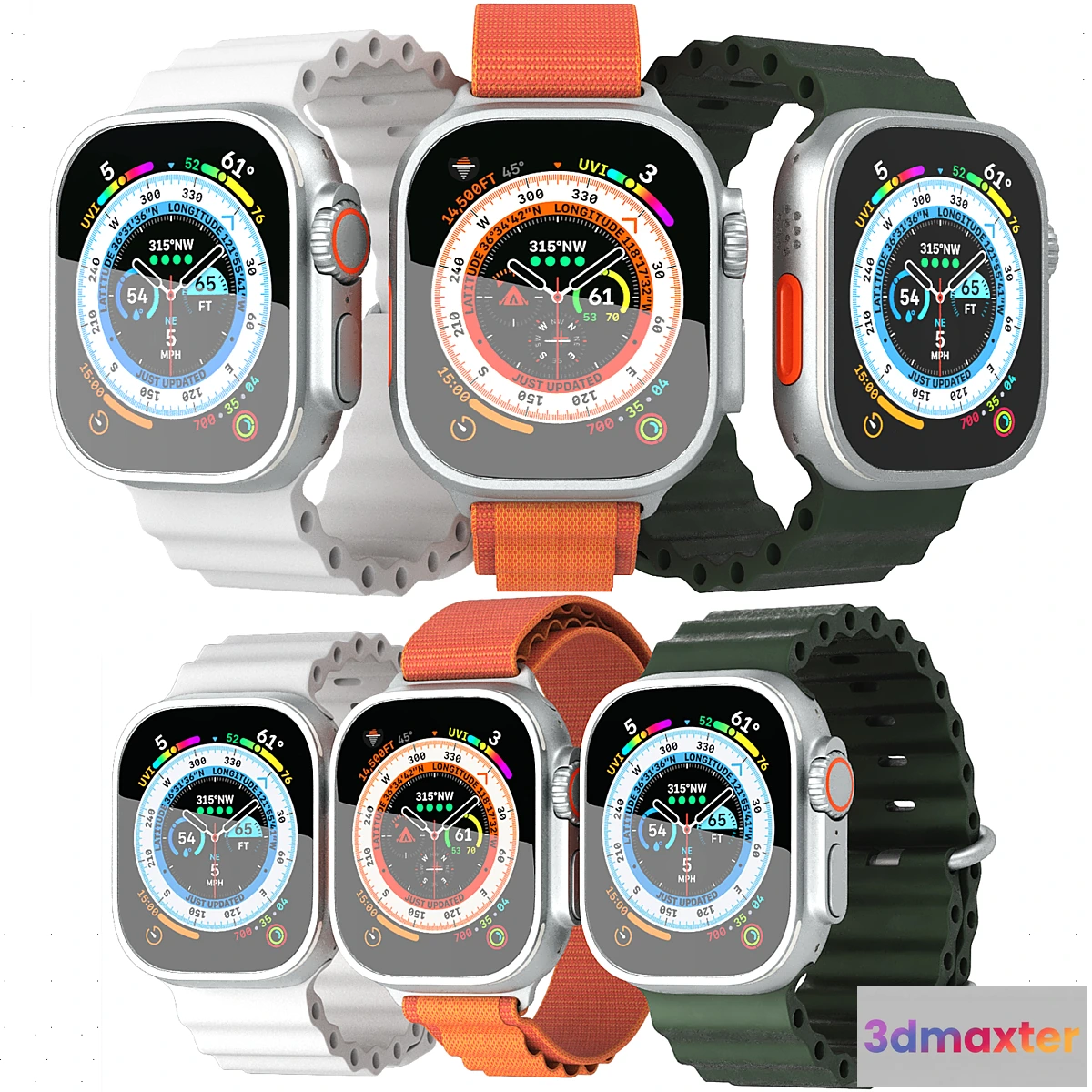 1296189 - apple watch Series 8 3D Max