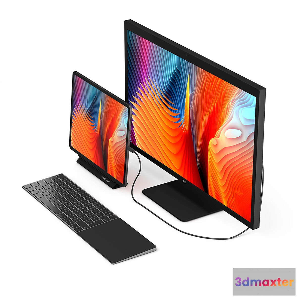 1307562 - iPad Pro 2018 12.9 + LG Ultrafine 4K - No.2 3D Max