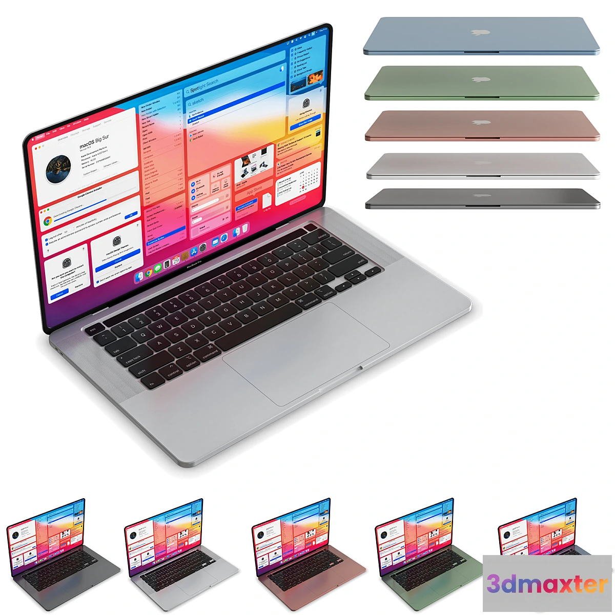 1315121 - Mac Book PRO All Colors - No.2 3D Max