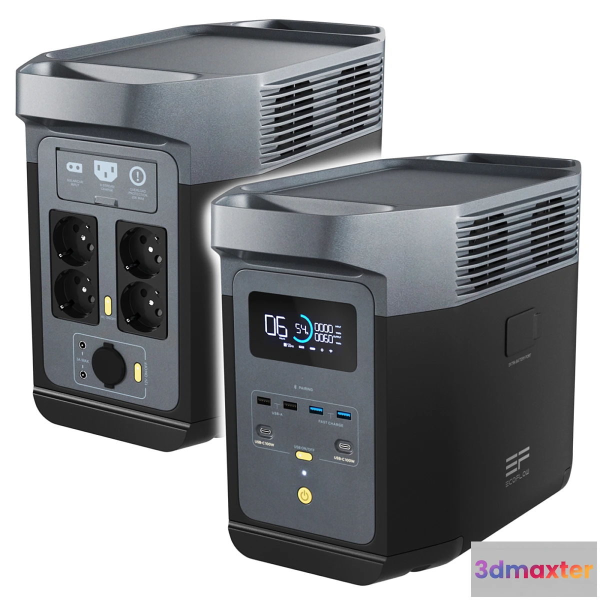 1325079 - EcoFlow DELTA 2 charging station and battery 3D Max