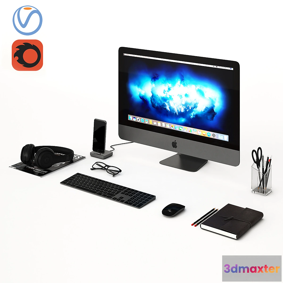 1356537 - Workplace Space Gray IMac - No.2 3D Max