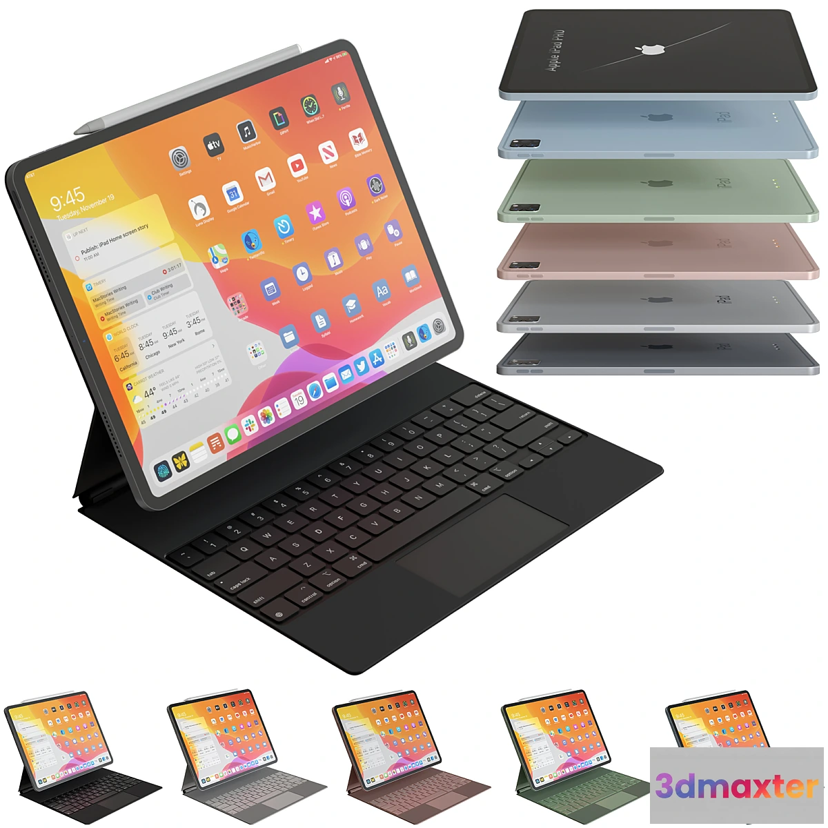 1394488 - iPad_PRO_2021 With Key All Colors 3D Max