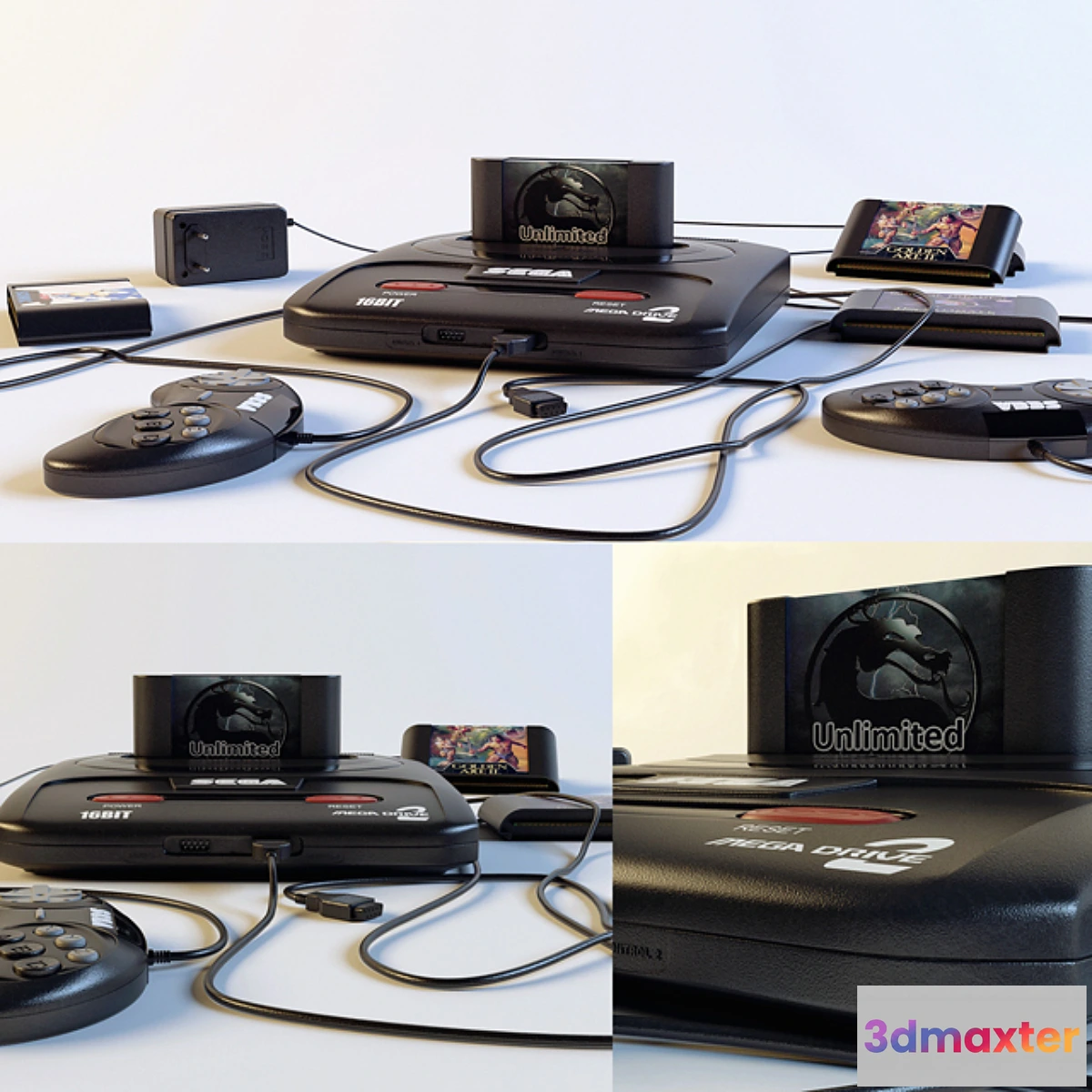 1441844 - Sega Mega Drive 16-bit 3D Max