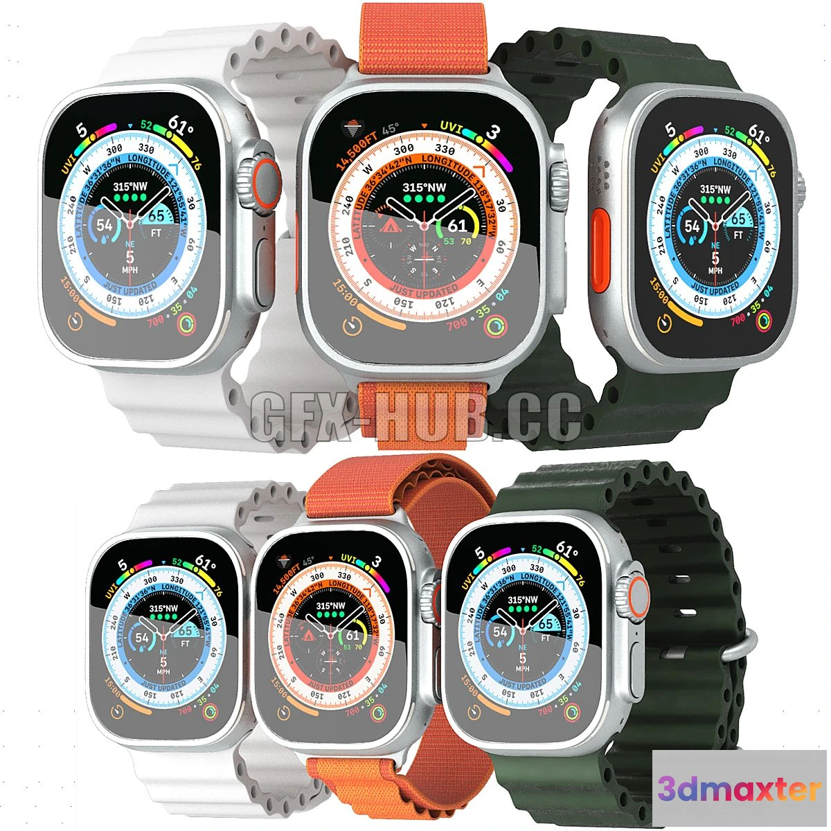 1541219 - Apple watch Series 8 3D Max