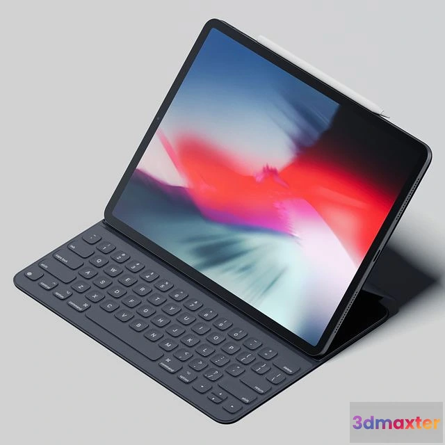 1551665 - iPad Pro 129 (2018) + Smart keyboard + Apple pencil 3D Max