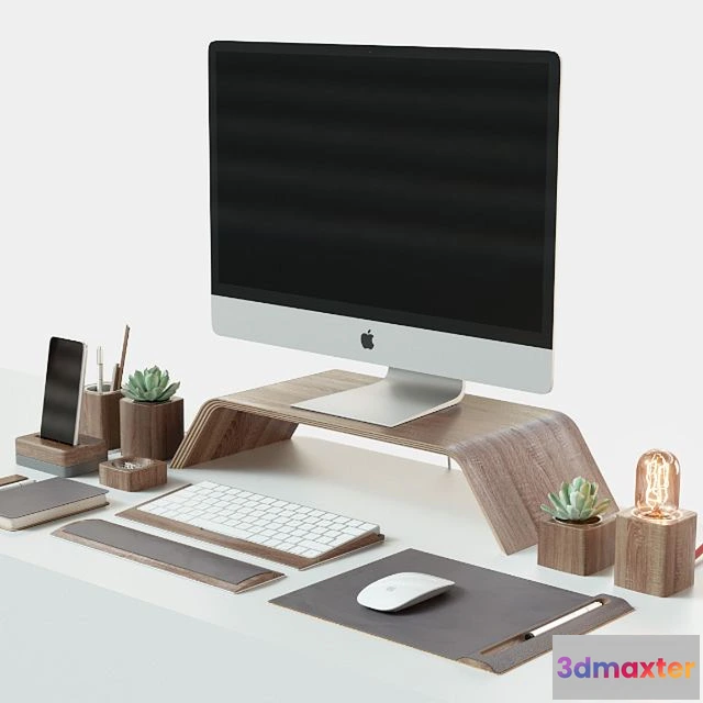 1562618 - Desktop set iMac & Grovemade 3D Max