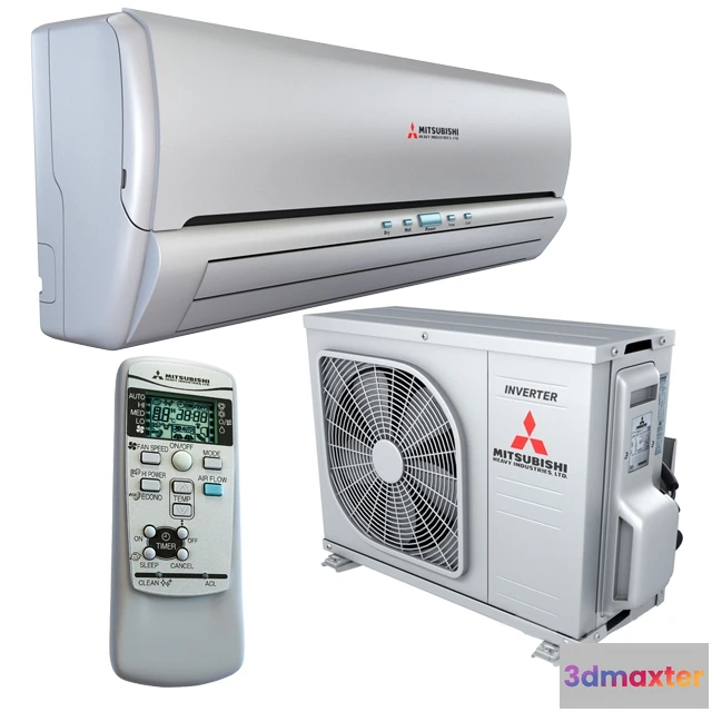 1667820 - technology - Air conditioning Mitsubishi 3 3D Max