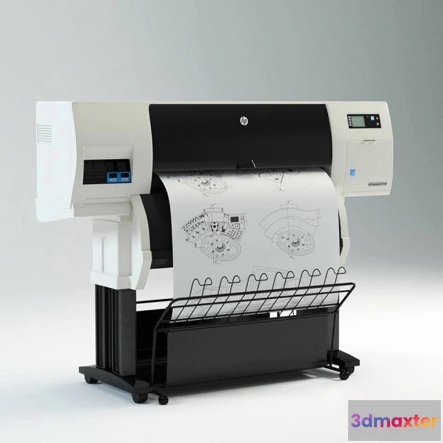 1667894 - technology - HP Designjet T7100 Printer - plotter 3D Max