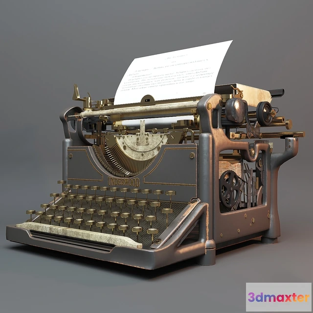 1667946 - technology - 1913 Underwood 5 Typewriter 3D Max