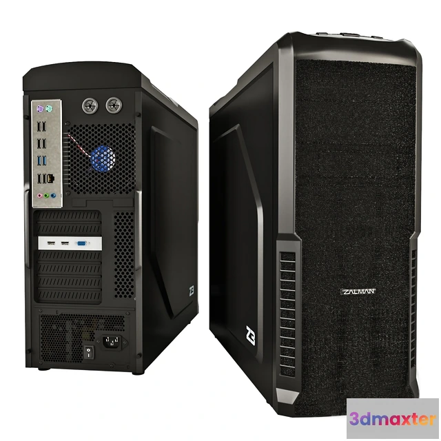 1668010 - technology - The Zalman Z3 system unit 3D Max