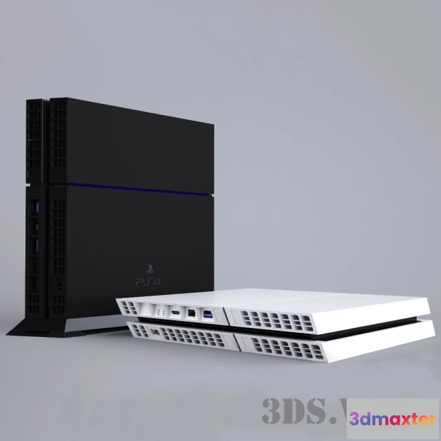 1668052 - technology - Sony PlayStation 4 (black+white) 3D Max