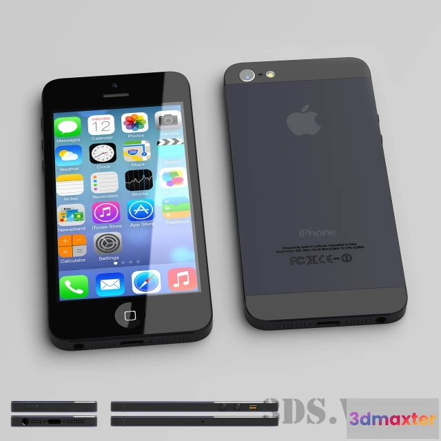 1668126 - technology - iPhone 5 Black 3D Max