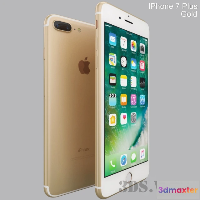 1668140 - technology - iPhone 7 Plus Gold 3D Max