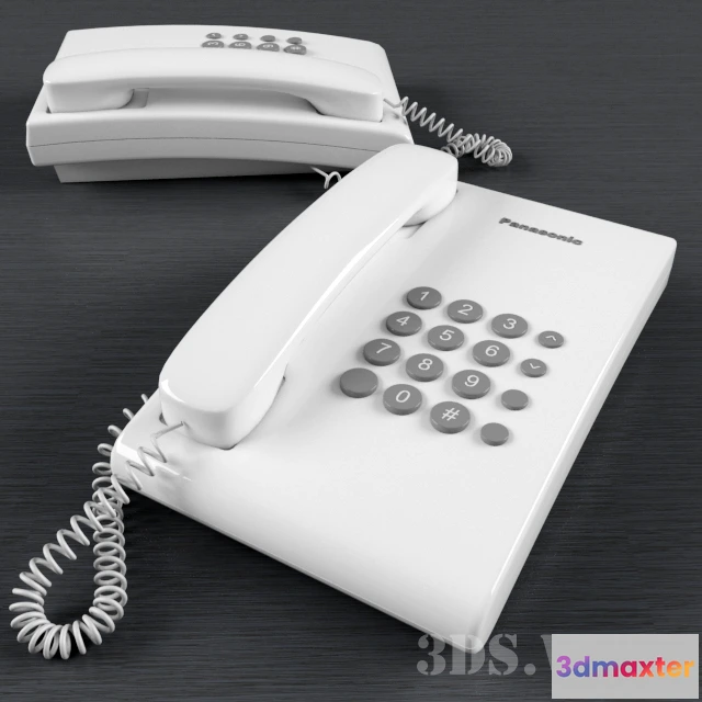 1668150 - technology - Home phone PANASONIC KX-TS2350RUT 3D Max