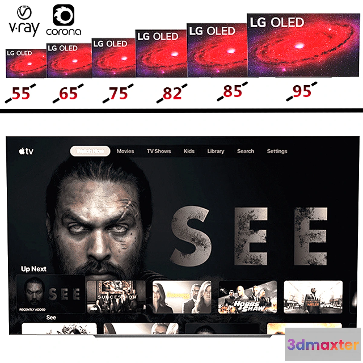 1343448 - LG CX 65 4K Smart OLED 2021 _ LG OLED65CXRLA 3D Max