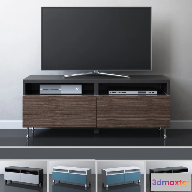 1668318 - technology - IKEA Besta TV cabinet with drawers 3D Max