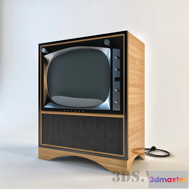 1668392 - technology - Old vintage tv 3D Max
