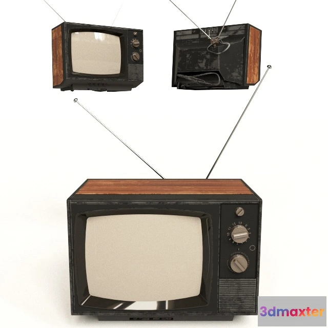 1668404 - technology - Old tube TV 3D Max