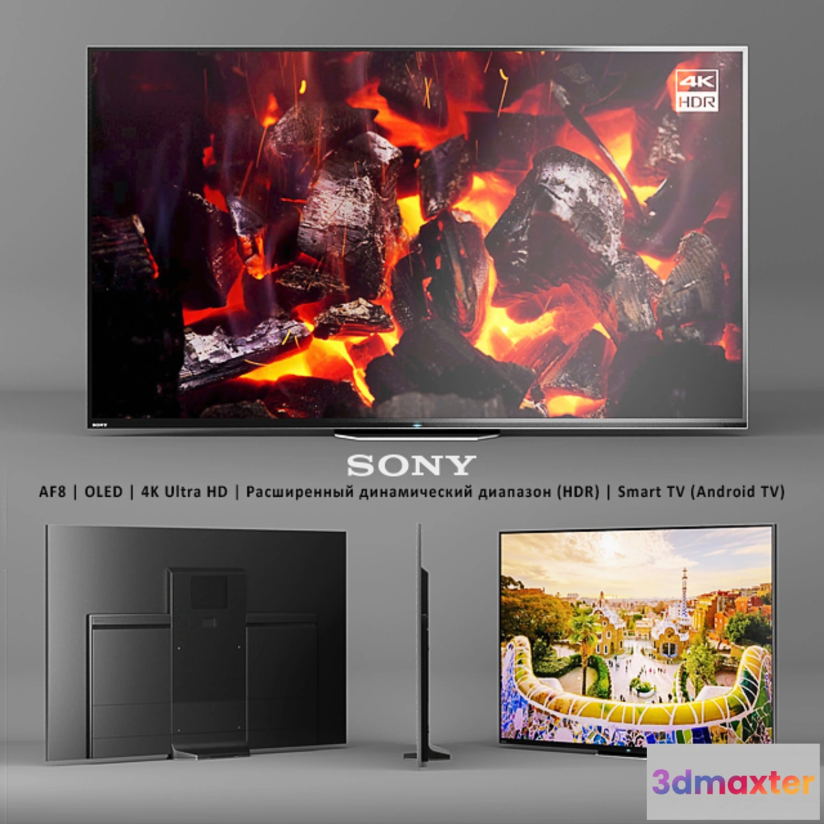 844225 - Sony AF8  OLED  4K Ultra HD  (HDR)  Smart TV (Android TV) - No.3