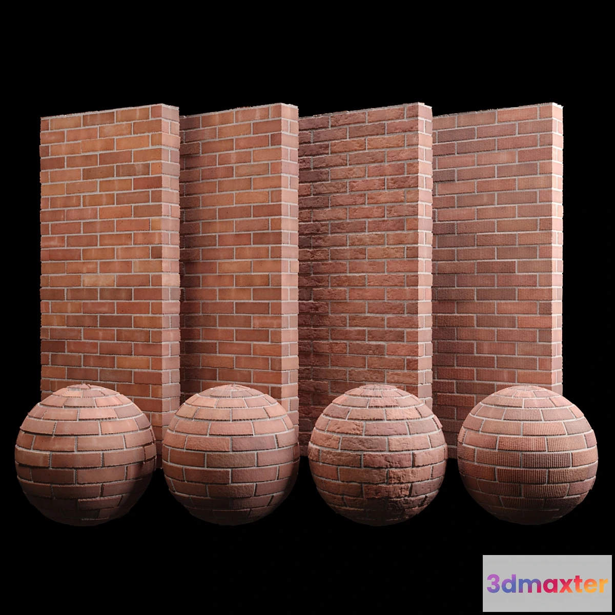 1313805 - Red brick tiles 3D Max