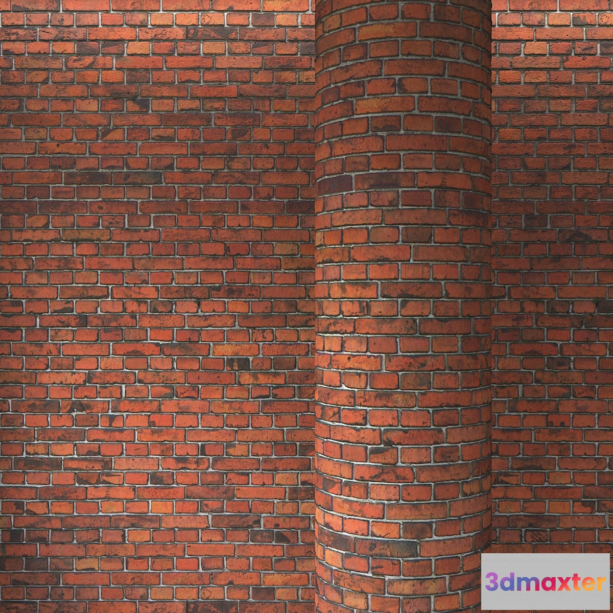 1333902 - Brick red masonry 3D Max