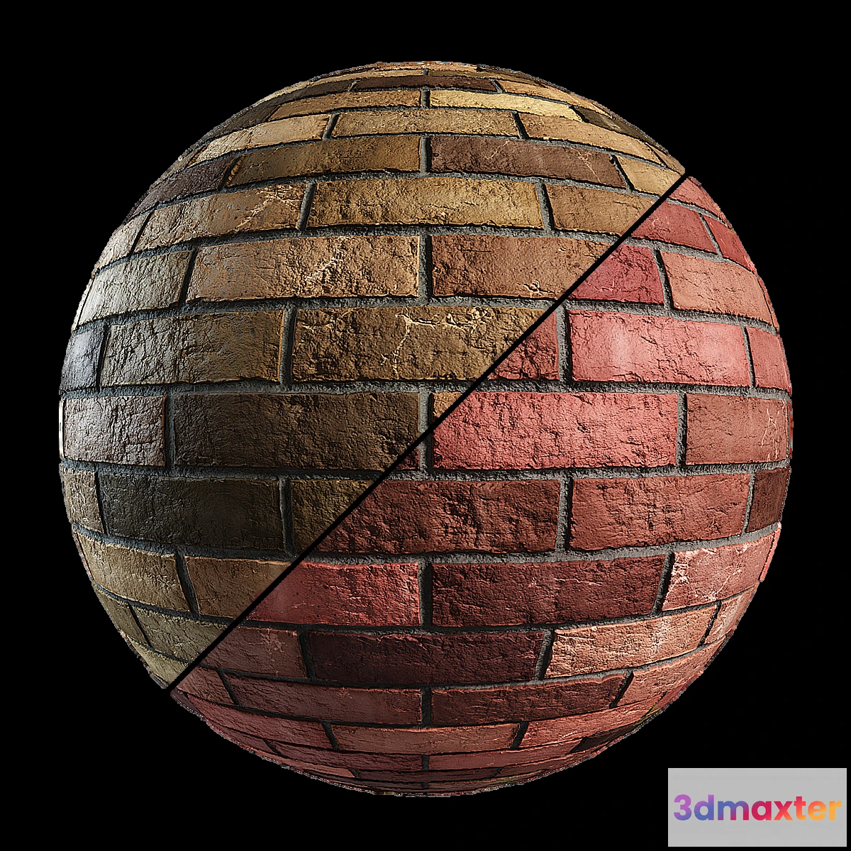 1393572 - Hand Molded PBR 4k Bricks 3D Max