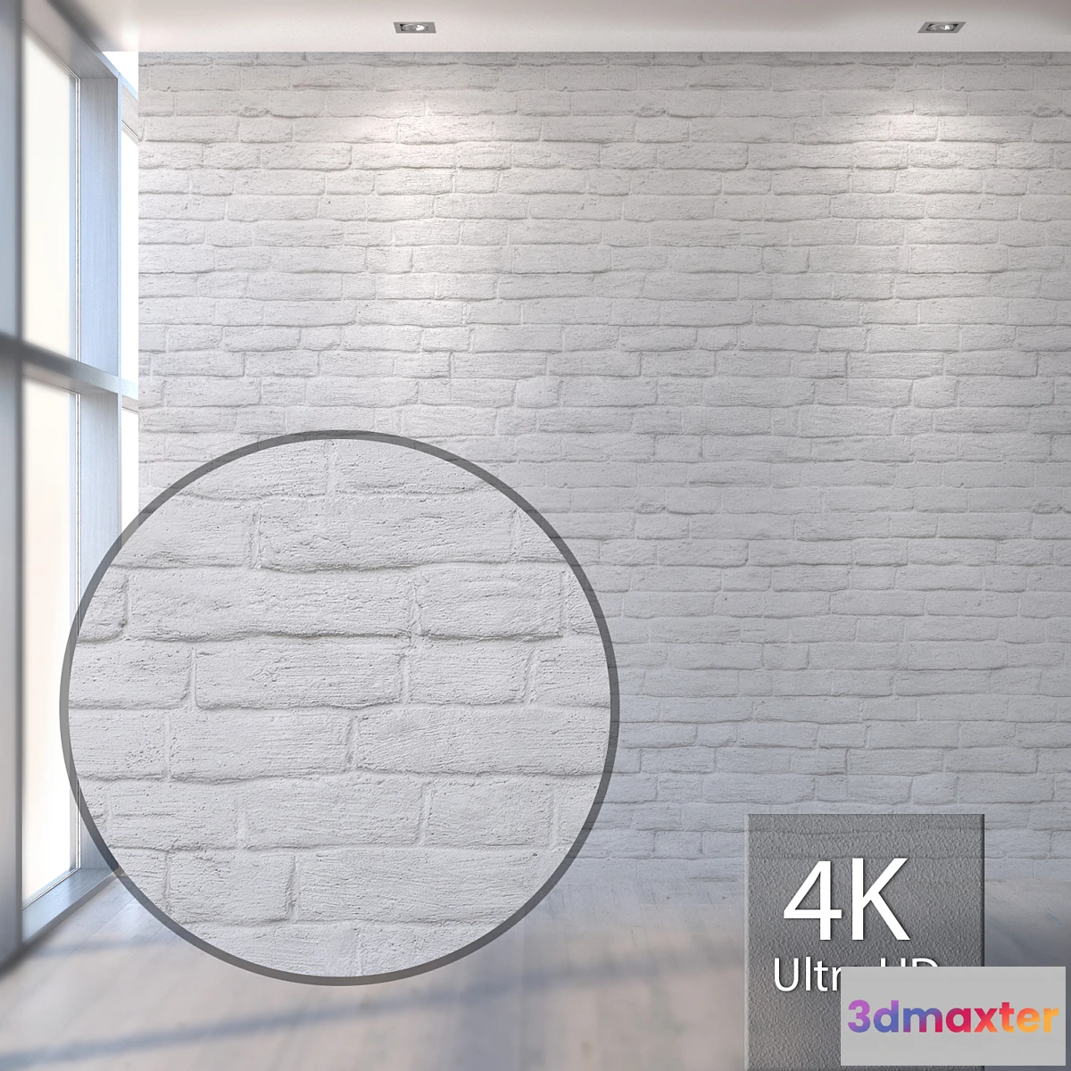 1426750 - Plastered White Brick Wall 1048 3D Max