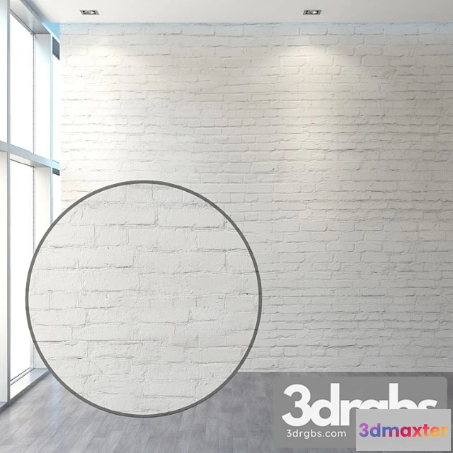 997988 - Aged White Brick Masonry