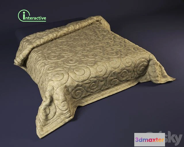 1564800 - Quilted bedspread 3D Max