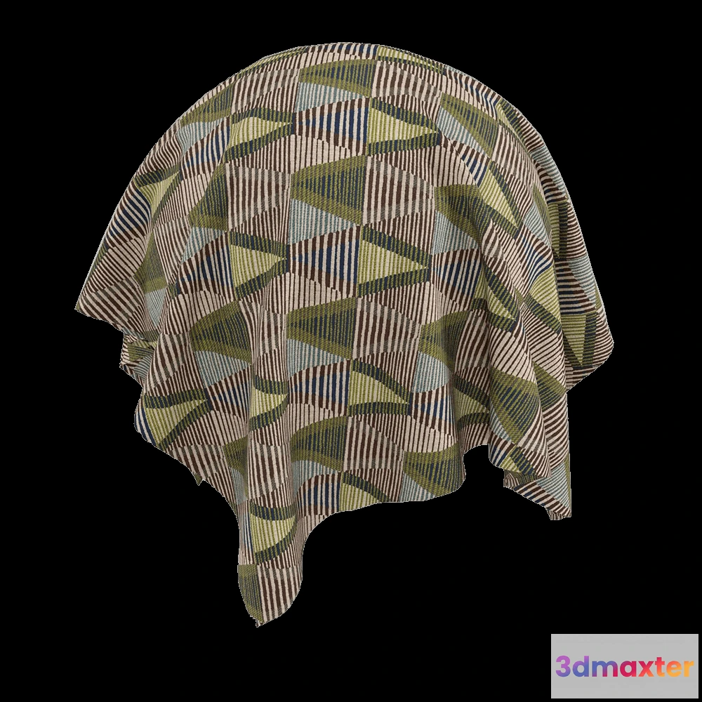 1668666 - Twinbru - Geometric Green Chenille 2382409 3D Max