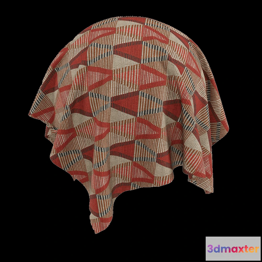 1668686 - Twinbru - Geometric Red Chenille 2282408 3D Max