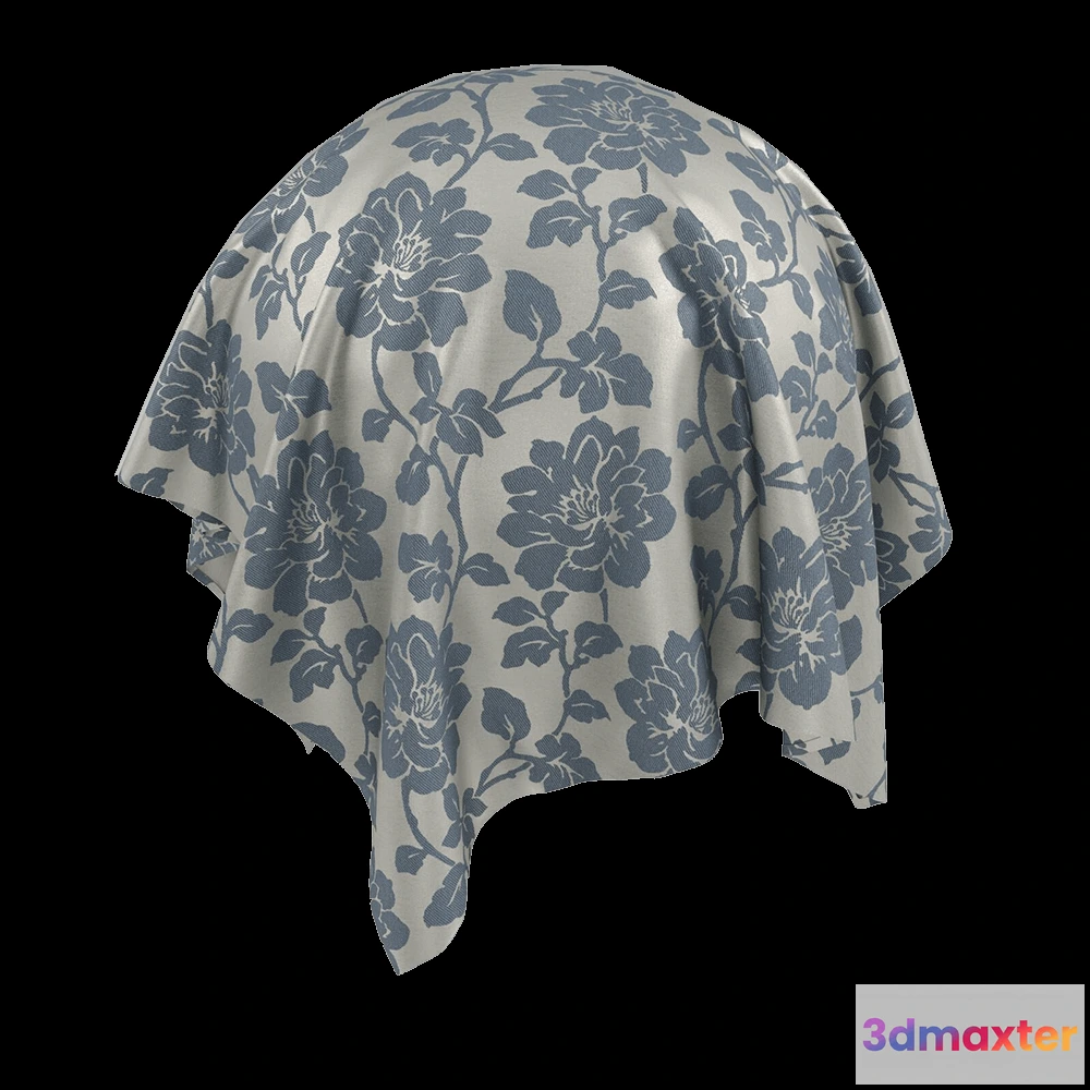 1668766 - Twinbru - Floral Blue Jacquard 1982252 3D Max