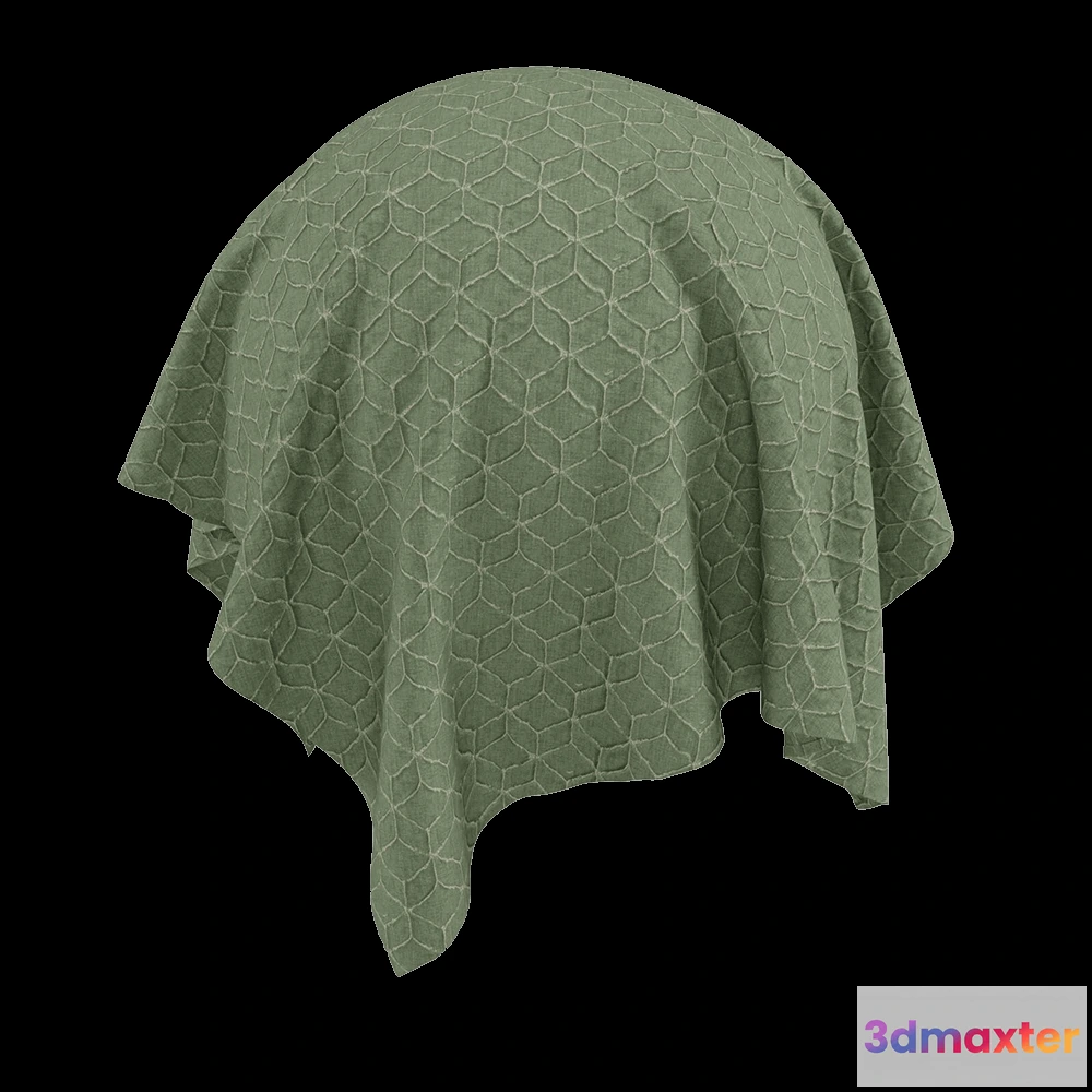 1668856 - Twinbru - Geometric Green Jacquard 3779885 3D Max