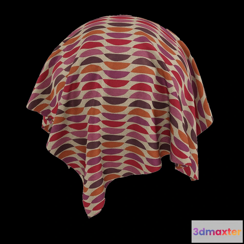 1669380 - Twinbru - Geometric Red Chenille 2467155 3D Max